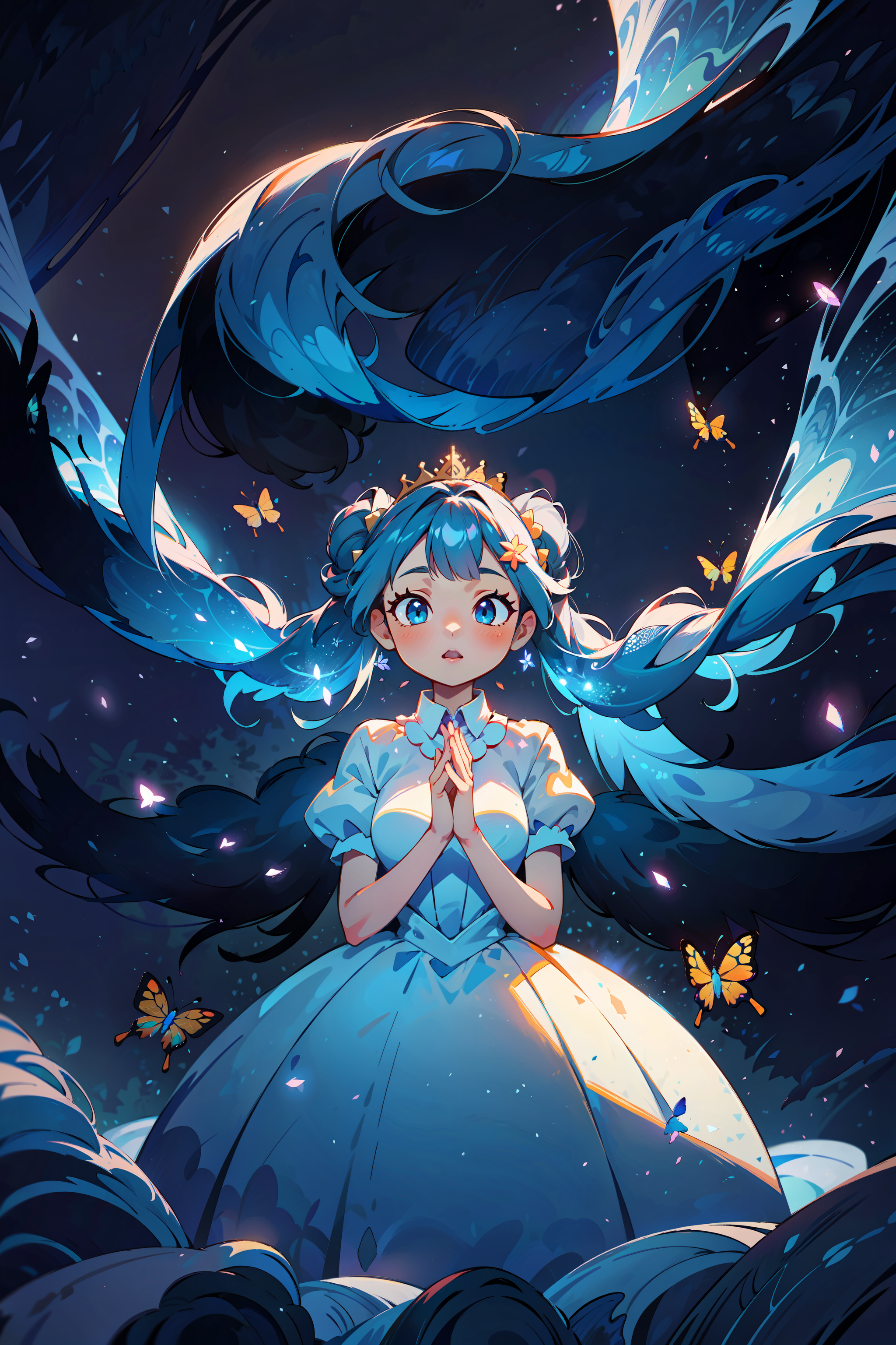 00532-533592475-white hair,(((White glowing dress, white giant dress, dress glitter, dress ))),Graceful dance dynamics,long legs,small legs((Hug.png
